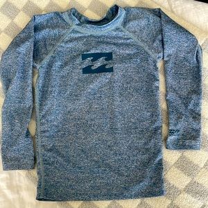 Kids billabong rash guard blue long sleeve